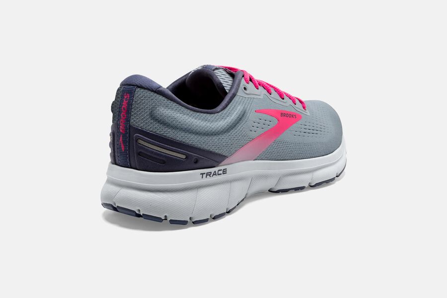 Brooks Trace Road Running Shoes - Womens - Grey/Pink - HO4708269